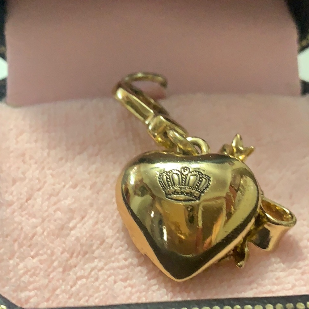 Juicy Couture YELLOW PAVE BANNER PUFF HEART CHARM SWAROVSKI CRYSTALS - Picture 13 of 16